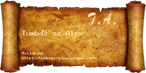 Tumbász Alex névjegykártya