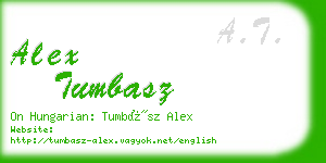 alex tumbasz business card